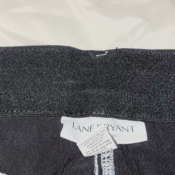 Lane Bryant Jeans Womans 18 Blue Bootcut Dark Wash Demin Contrast Trim Stretch - Picture 9 of 14